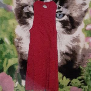Hollister red lace dress